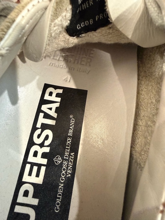 Golden Star White Leather Sneakers